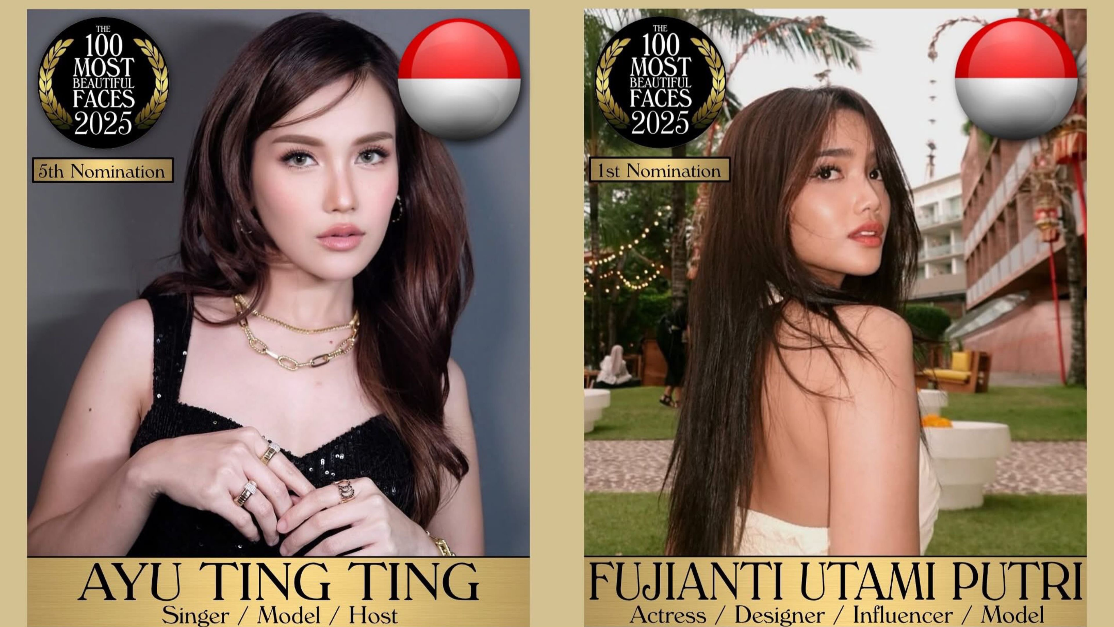 Deretan Artis Indonesia Masuk Nominasi 100 Wanita Tercantik 2025 TC Candler, Ada Ayu Ting Ting hingga Fuji